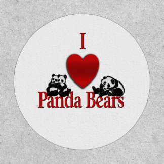 I Heart Panda Bears Patch