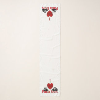 I Heart Panda Bears Scarf