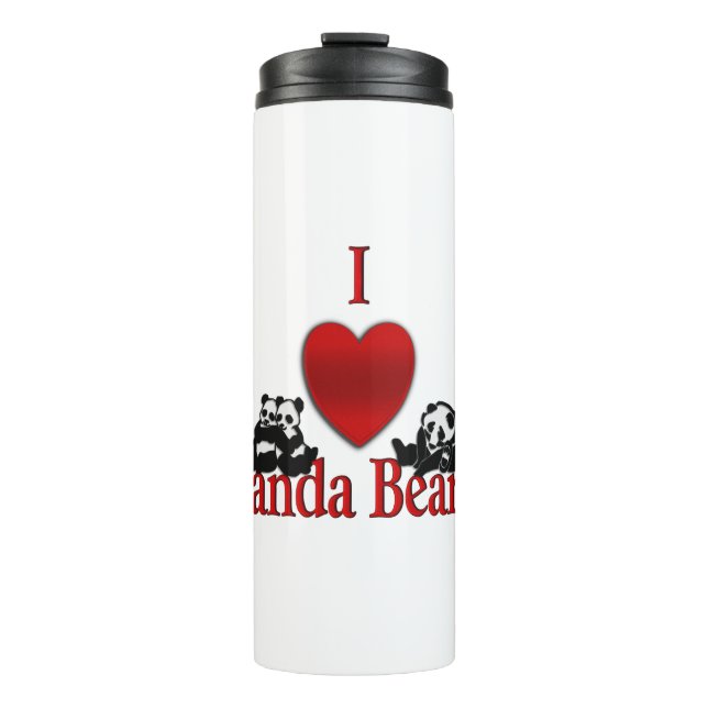 I Heart Panda Bears Thermal Tumbler (Front)