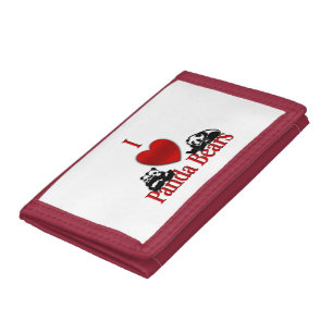 I Heart Panda Bears Tri-fold Wallet