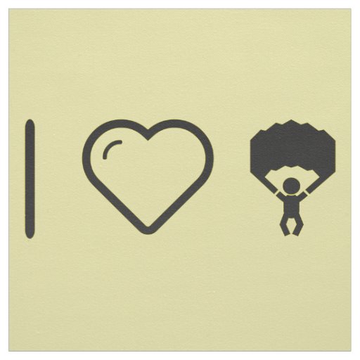 I Heart Parachute Jumps Fabric