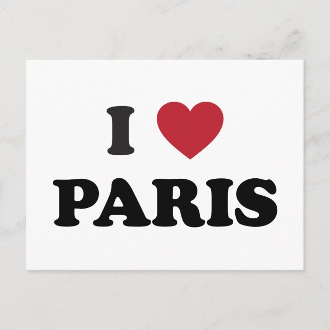 I Heart Paris France Postcard (Front)