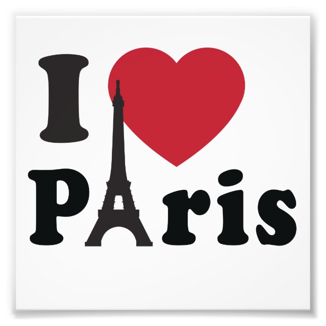 I Heart Paris Photo Print (Front)