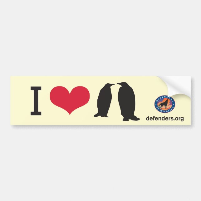I Heart Penguins Bumper Sticker (Front)