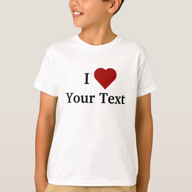 I Heart (personalize) kids t-shirt (Front)