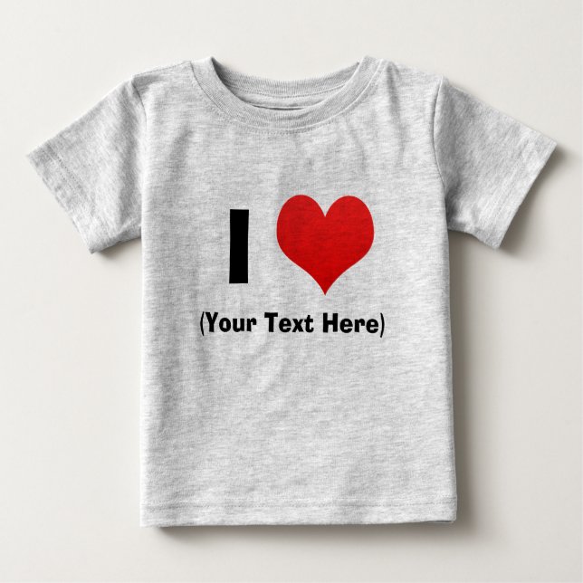 I Heart Personalized T Shirts (Front)