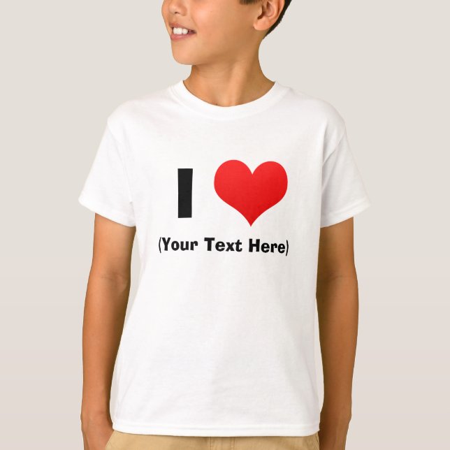 I Heart Personalized T Shirts (Front)
