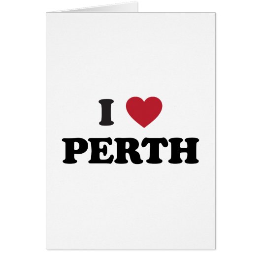 I Heart Perth Australia Cards (Front)