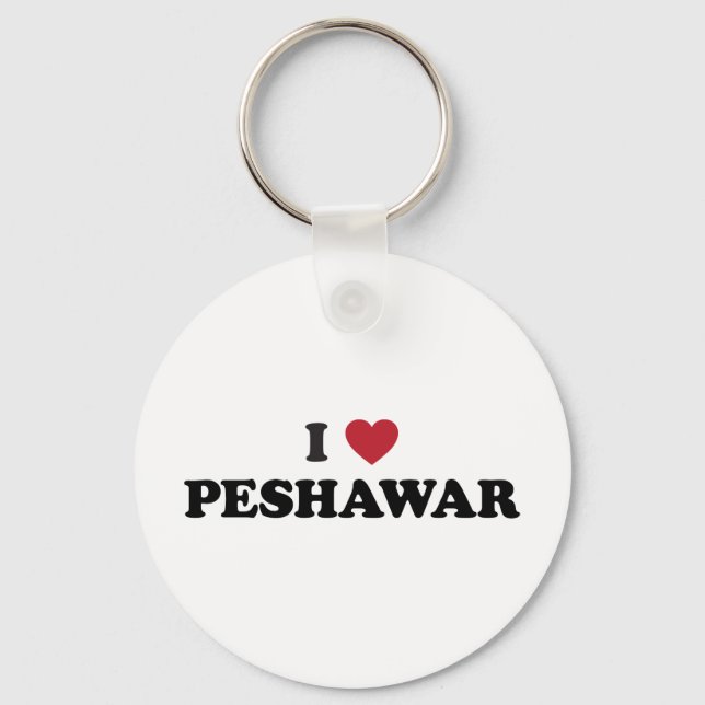 I Heart Peshawar Pakistan Keychain (Front)