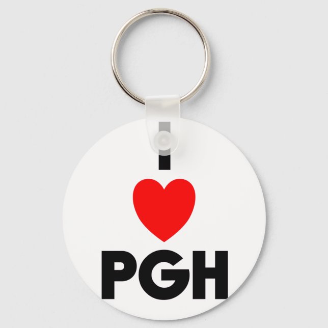 I Heart PGH Keychain (Front)