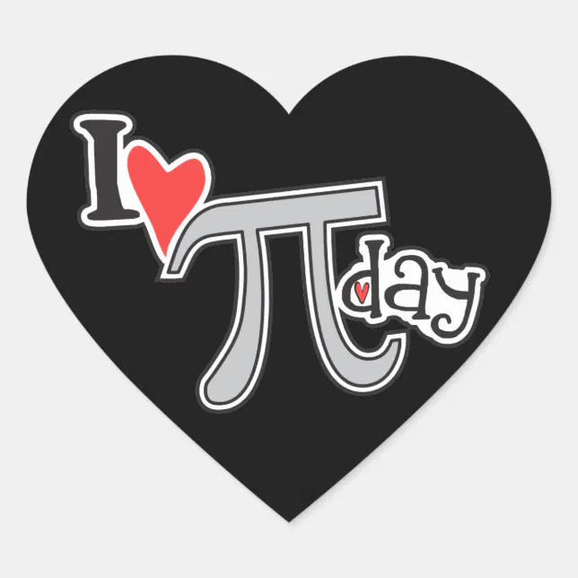 I heart Pi Day © Stickers Zazzle