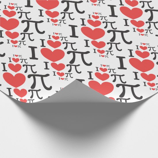 I heart Pi Pi Day Wrapping Paper
