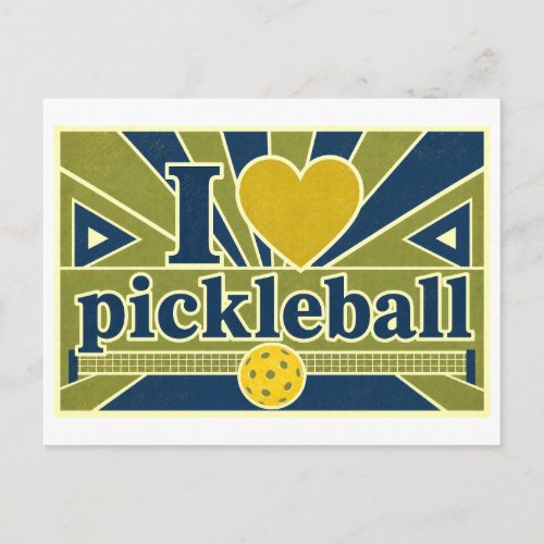 "I [Heart] Pickleball" Postcard