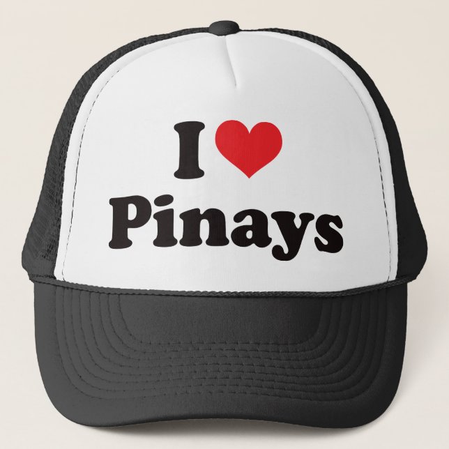 I Heart Pinays Trucker Hat (Front)