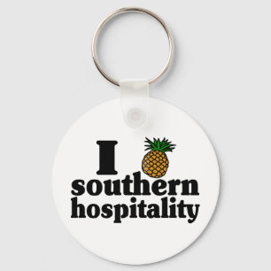 I Heart (Pineapple) Southern Hospitality Keychain