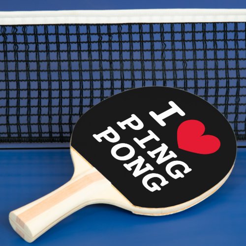 I heart ping pong paddle gift for table tennis fan