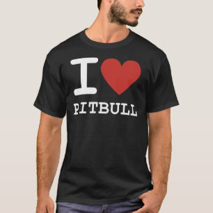 I Heart Pitbull I Love Pitbull Fitted T-Shirt