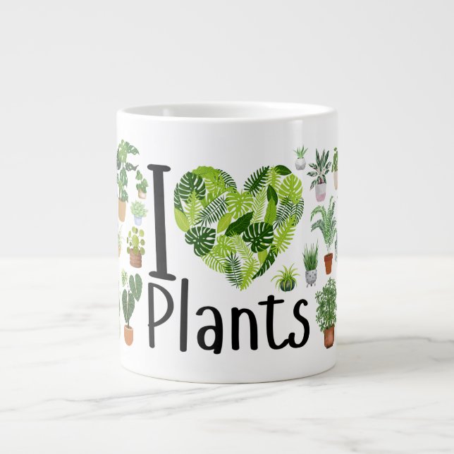 I Heart Plants Jumbo Mug (Front)