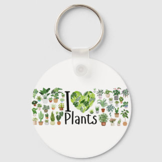 I Heart Plants keychain 