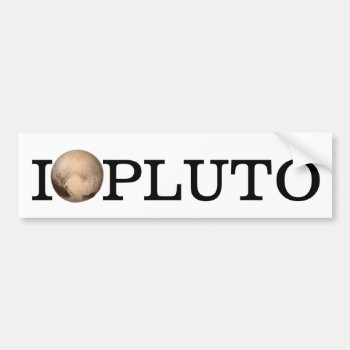 I Heart Pluto New Horizon Bumper Sticker by stopnbuy at Zazzle