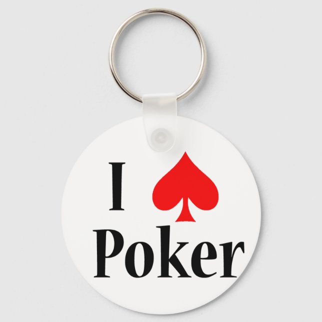 I heart poker keychain (Front)