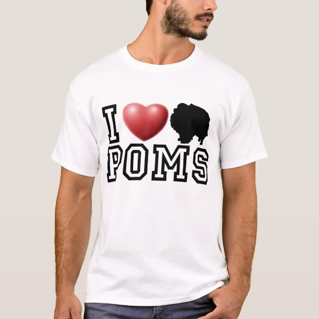 I Heart Poms T-Shirt (Front)