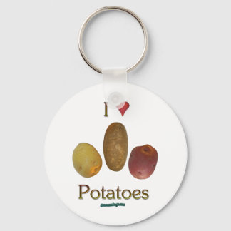 I Heart Potatoes Keychain