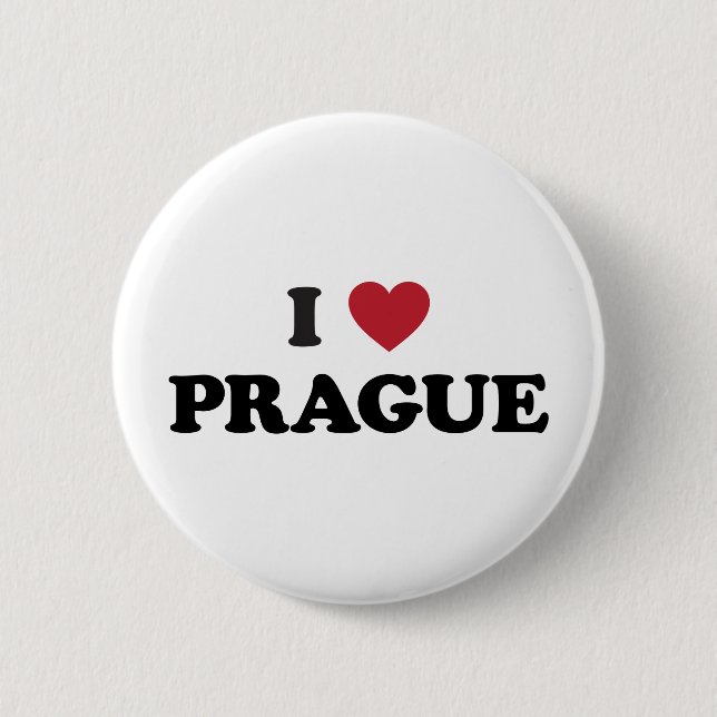 I Heart Prague Czech Republic Button (Front)
