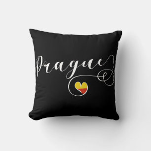 I Heart Prague, Czech Republic Throw Pillow