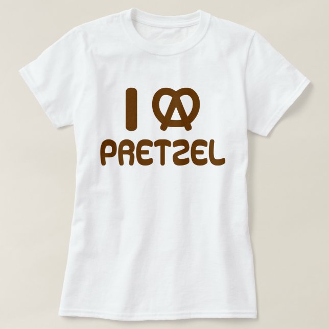 I Heart Pretzel T-Shirt (Design Front)