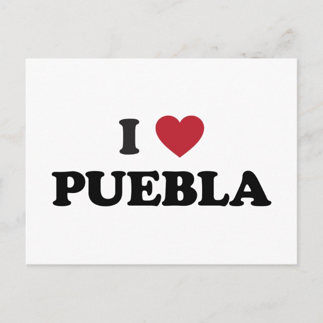 I Heart Puebla Mexico Postcard (Front)