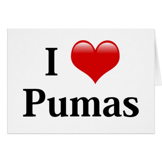 I Heart Pumas Cards (Front Horizontal)