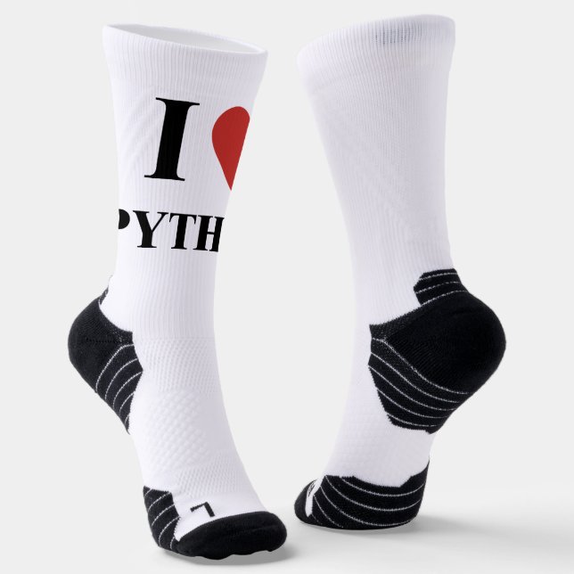 I HEART Python Socks (Angled)
