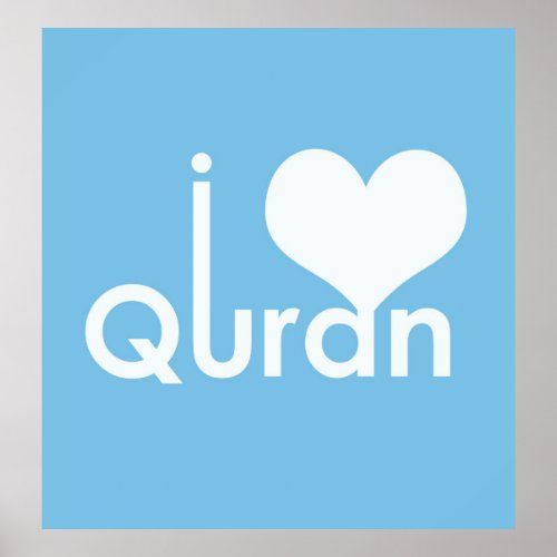 I Heart Quran Poster matte