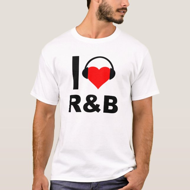 I Heart R&B Funny T-shirt (Front)
