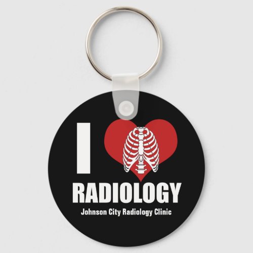 I Heart Radiology Cute Radiologist Keychain