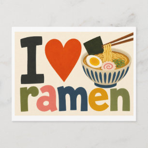 "I [Heart] Ramen" Postcard