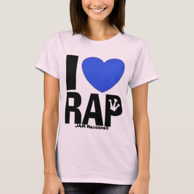 I Heart Rap - Blue T-Shirt (Front)