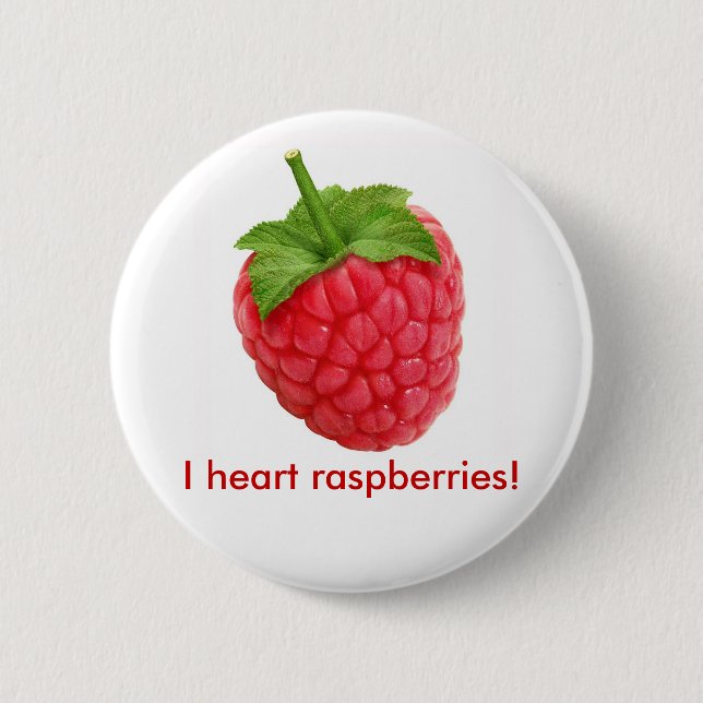 I heart raspberries! button (Front)