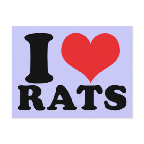 I Heart Rats Basic Postcard