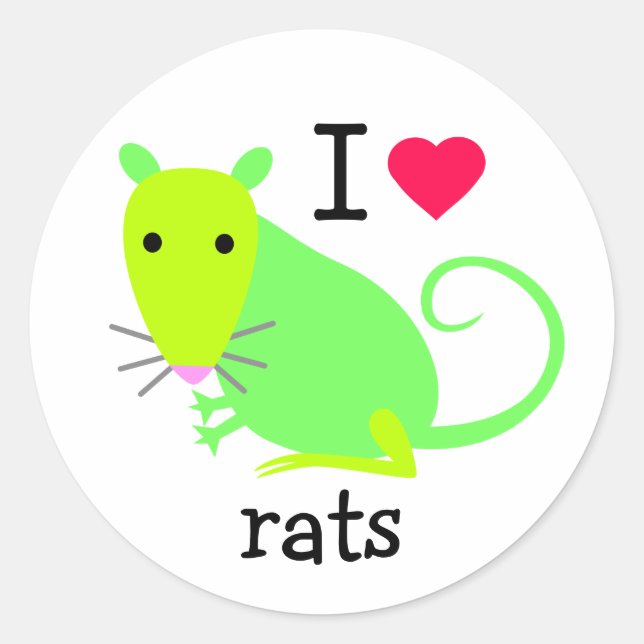 I Heart Rats Sticker (Front)