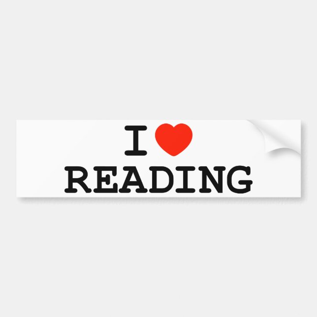 I Heart Reading Bumper Sticker (Front)