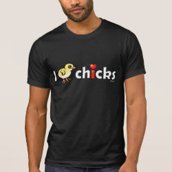 I Heart Real Chicks Men's Alternative Apparel Basic Crew Neck T-Shirt