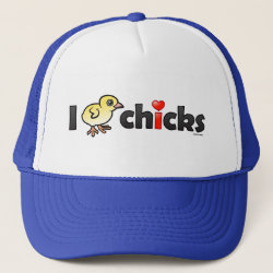 I Heart Real Chicks Trucker Hat