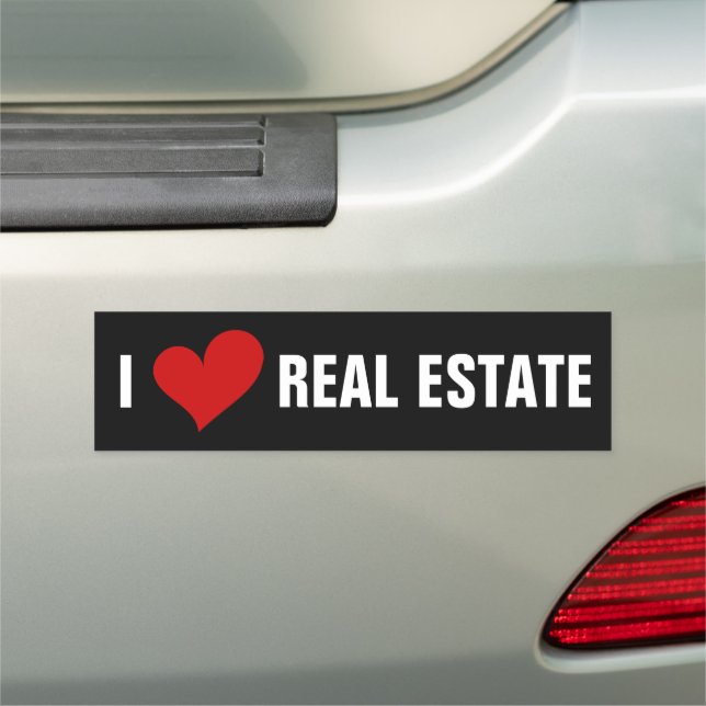  I Heart Real Estate Car Magnet (In Situ)