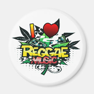 I Heart Reggae Music Magnet