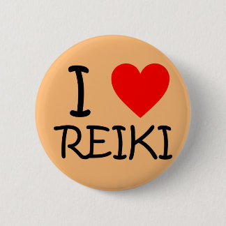 "I heart Reiki" round button