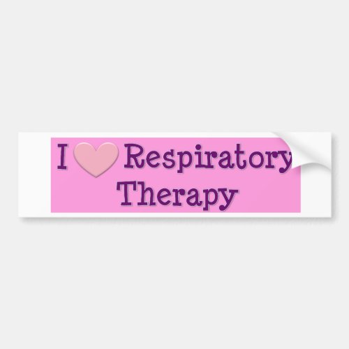 I heart Respiratory Therapy Bumper Sticker