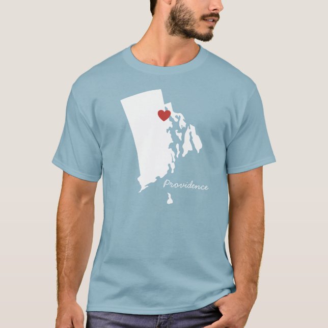 I Heart Rhode Island - Customizable City T-Shirt (Front)