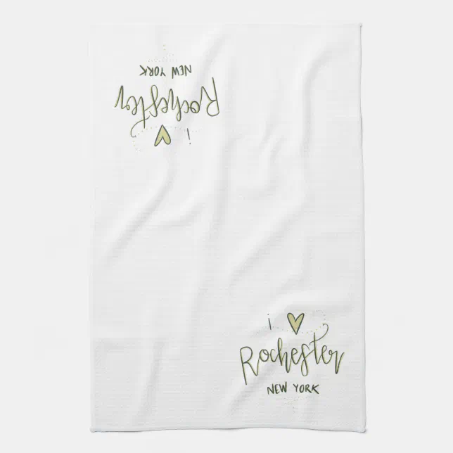 "I heart Rochester NY" Kitchen Towel [Summer] | Zazzle